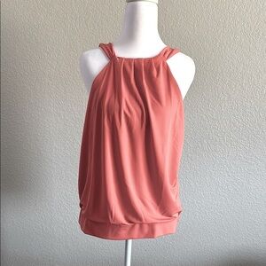New w/tags INC International Concepts Peach Sleeveless Pleated Blouse